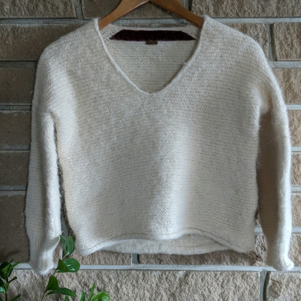 Free People Cropped Alpaca Sweater